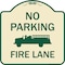 Signmission No Parking Fire Lane Fire TruckHeavy-Gauge Aluminum Architectural Sign, 18" x 18", TG-1818-23739 A-DES-TG-1818-23739 - alternate 1